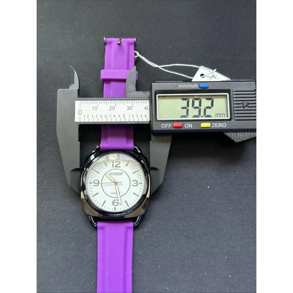 Gossip Black Case Purple Band Women’s Quartz Watch